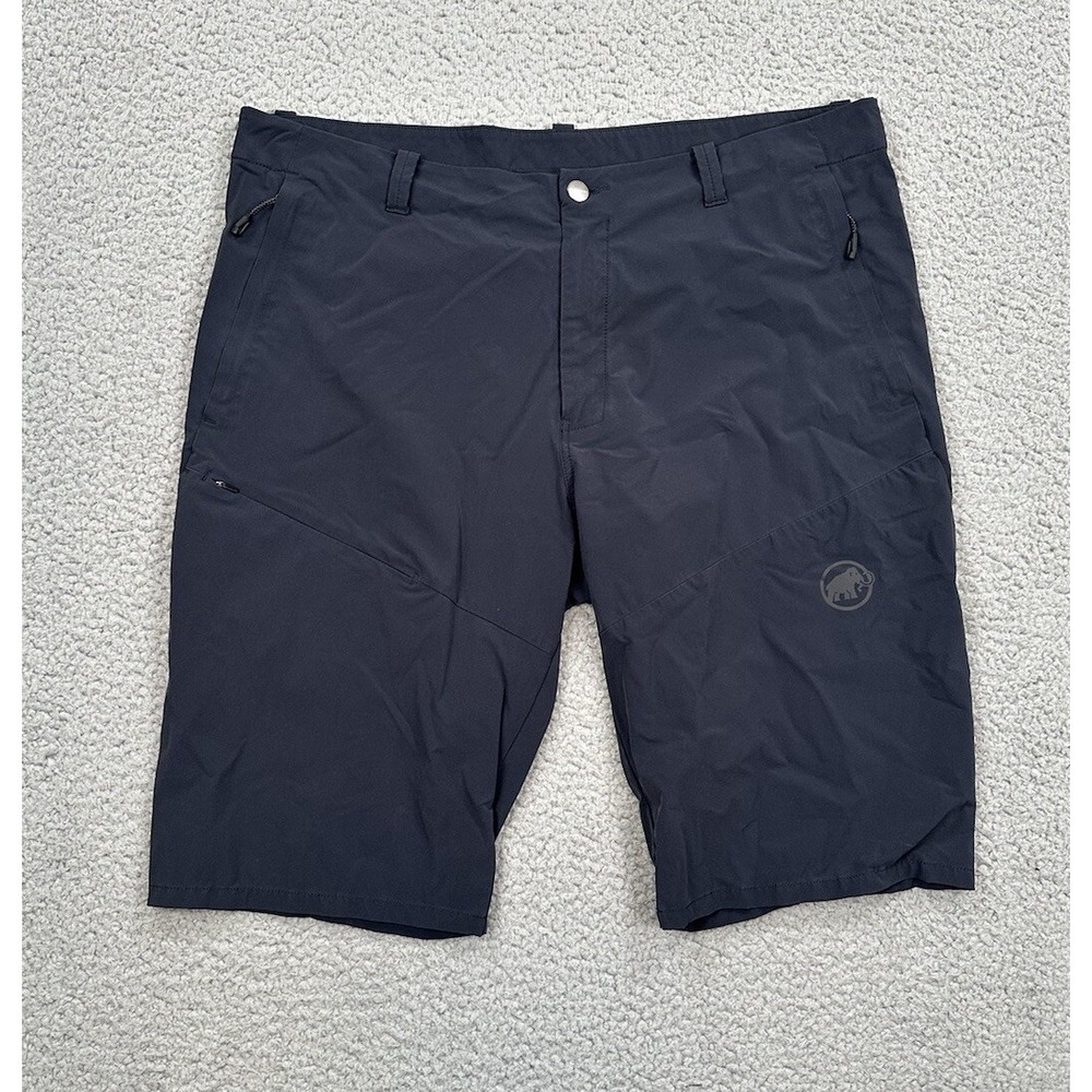 Mammut Shorts Men's Size 40 Black Performance Stretch Zip Pockets Outdoor Hiking